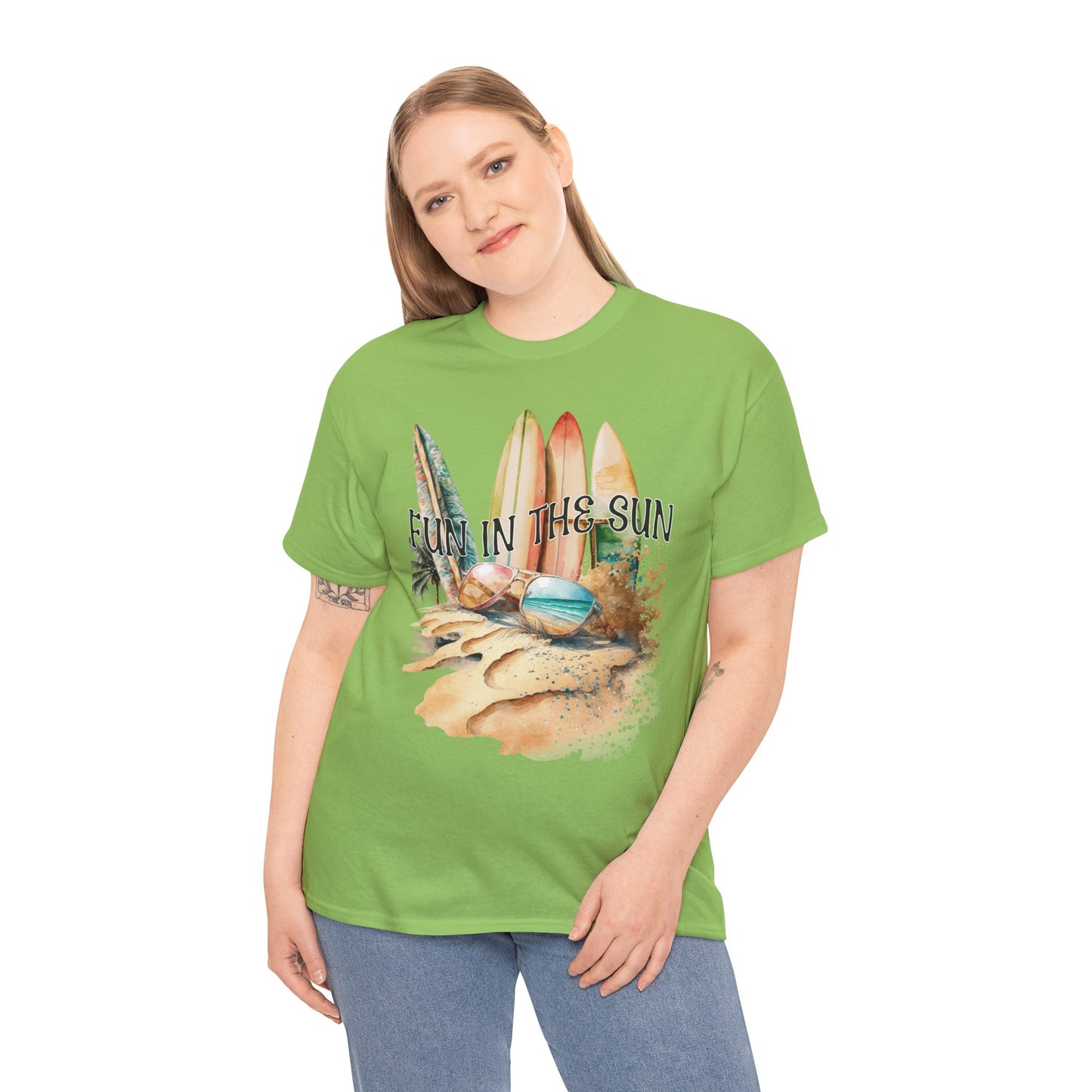 Fun in the Sun Unisex Heavy Cotton Tee, vacation, beach day, weekend getaway
