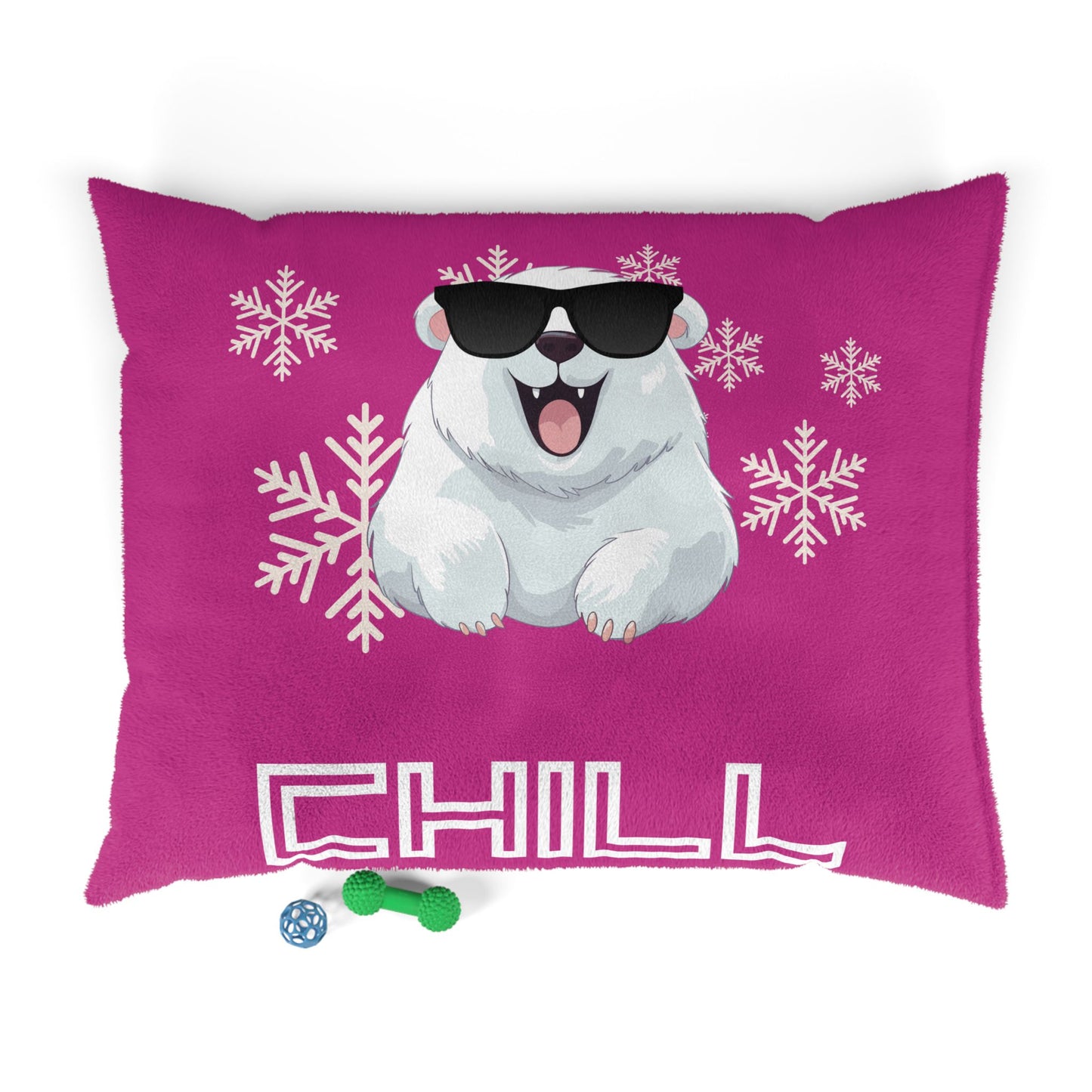 Chill with Polar Bear Pet Bed, Pink