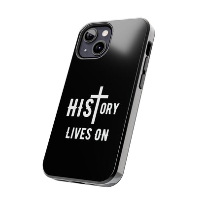 HIStory Lives On, Phone Cases - black & white