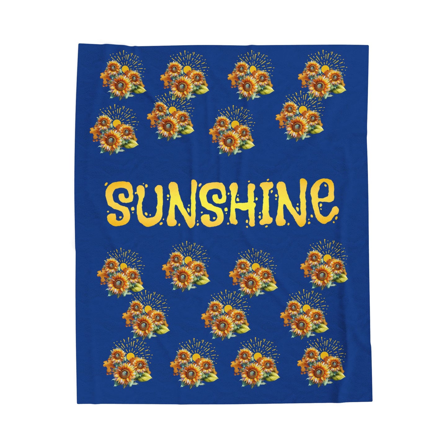 Sunflower Sunshine Velveteen Plush Blanket