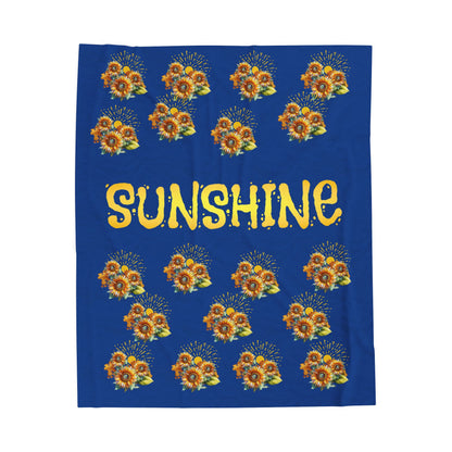 Sunflower Sunshine Velveteen Plush Blanket