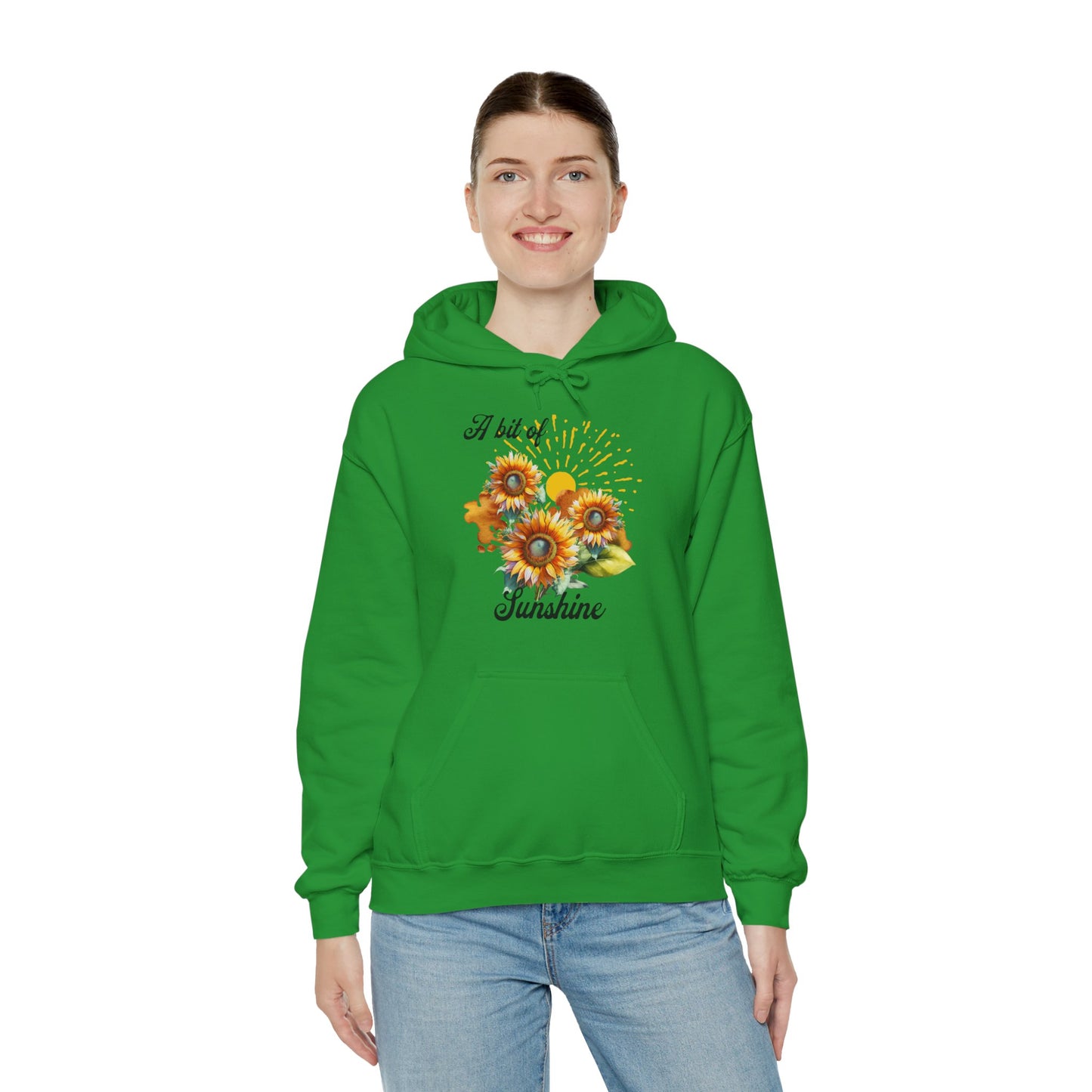 A Bit Of Sunshine hoodie with sunflowers, gift for her