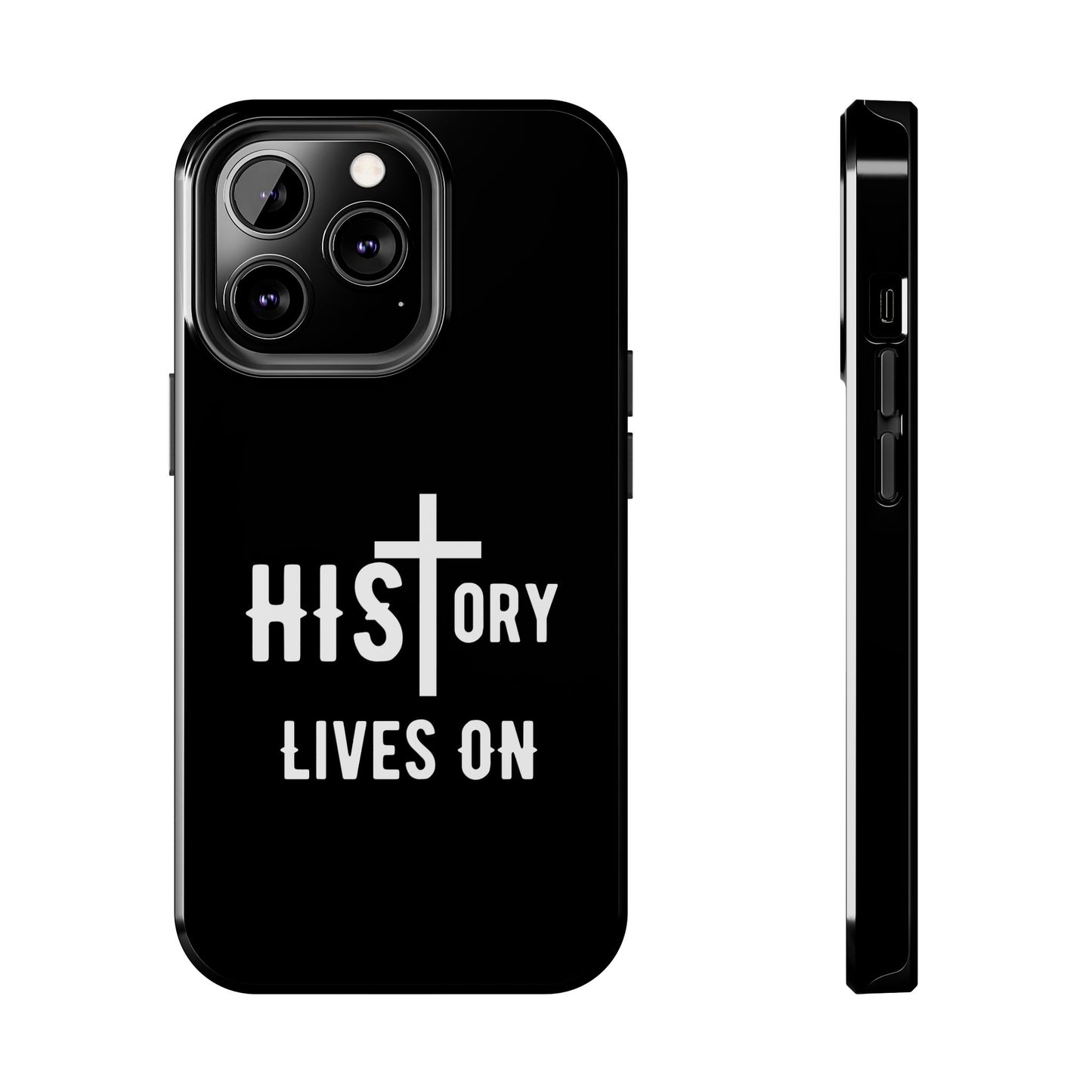 HIStory Lives On, Phone Cases - black & white