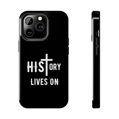 HIStory Lives On, Phone Cases - black & white
